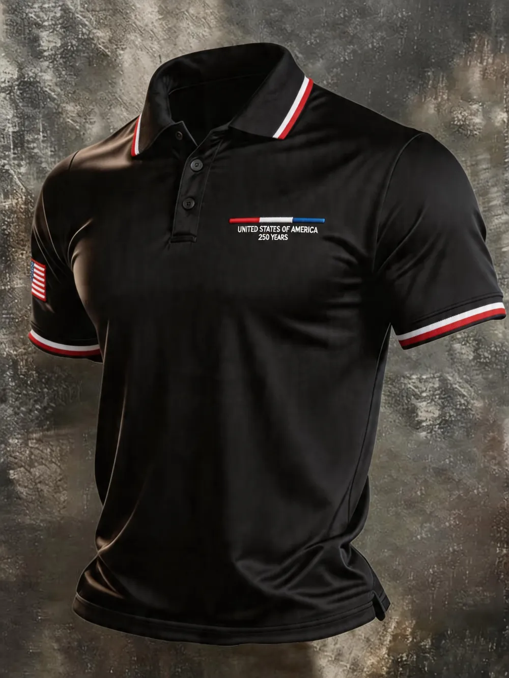 Men's 250th Anniversary Printed Business Polo Shirt
