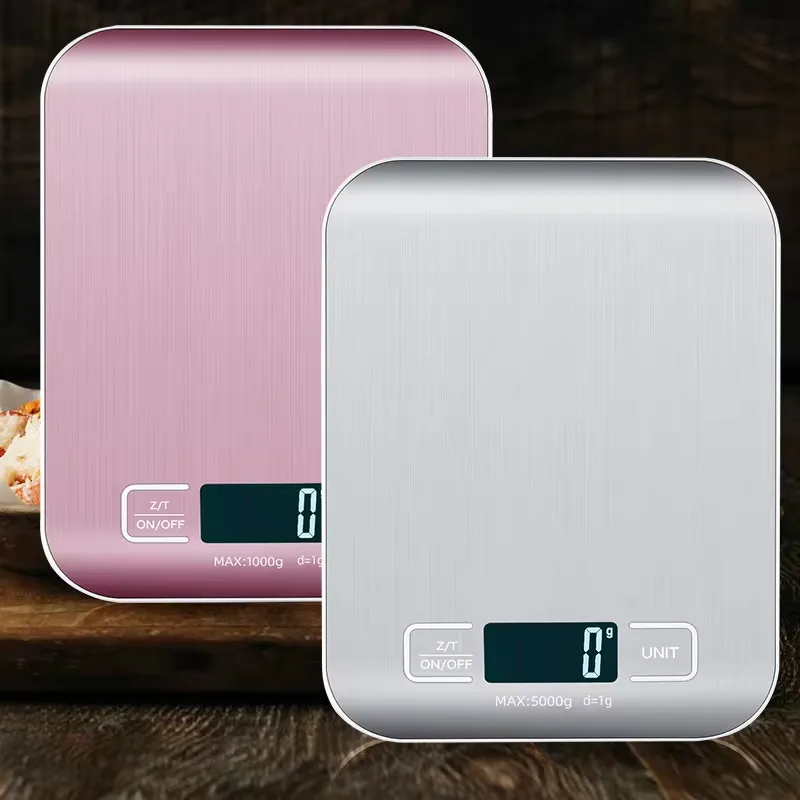 Stainless Steel Digital Kitchen Scale With LCD Display, Made Of Stainless Steel