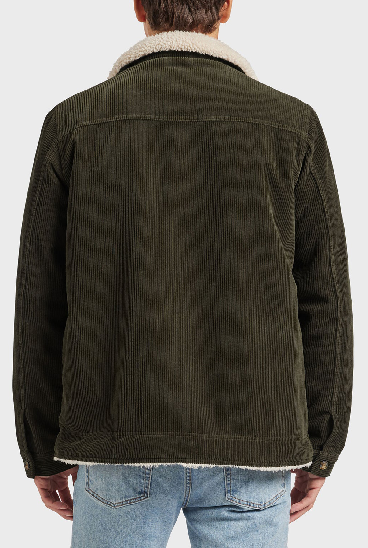 Quincy Cord Jacket-Forest green