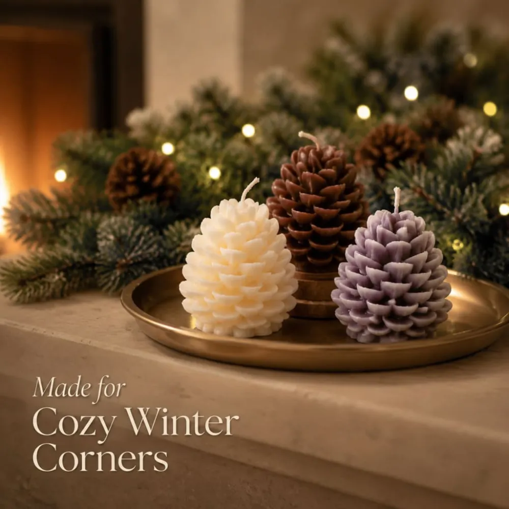 Christmas Handmade Pine Cone Soy Wax Scented Candle