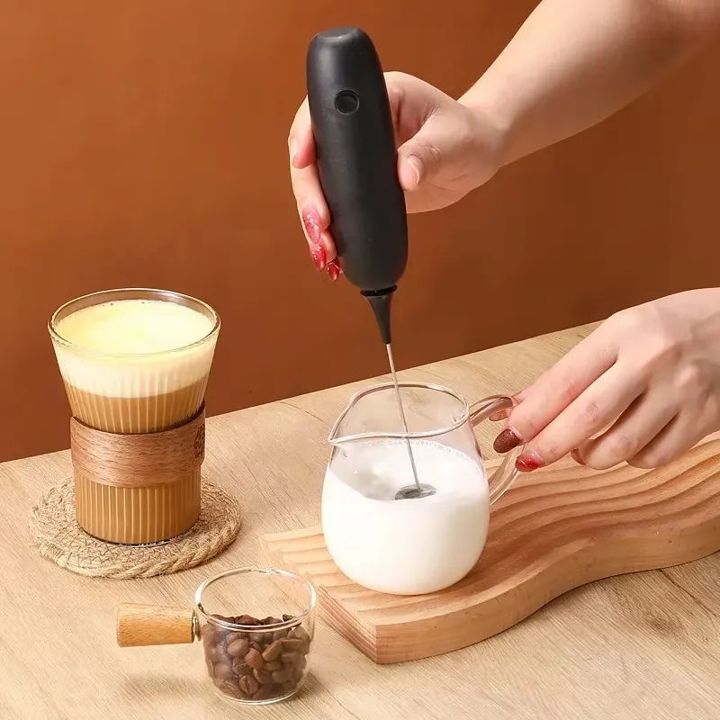 Solid Color Stainless Steel Milk And Egg Mixer
