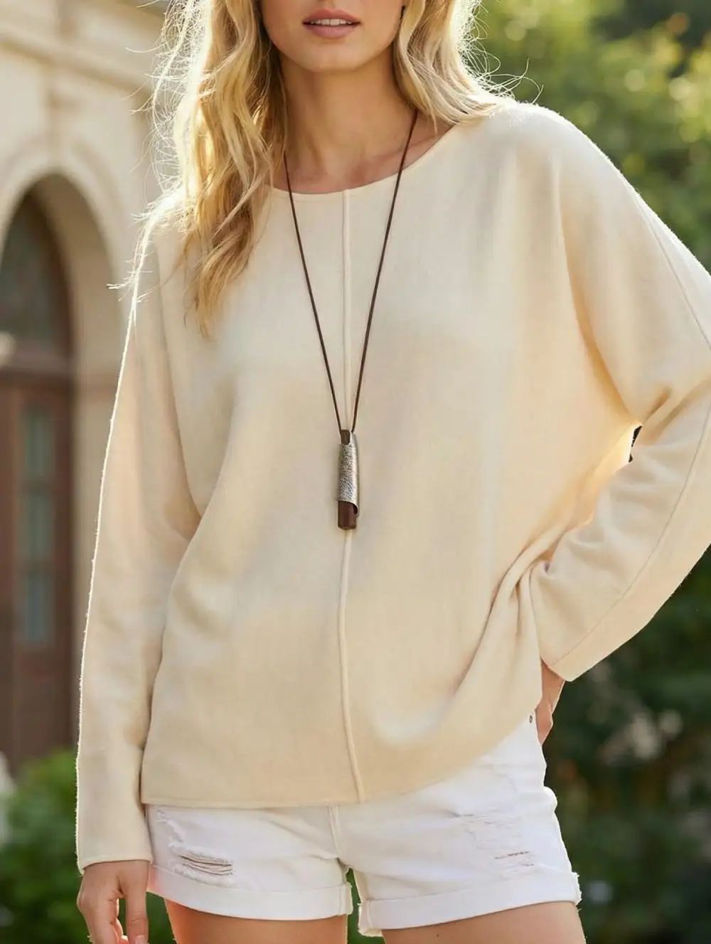 Crew Neck Loose Fit Long Sleeve Sweatshirt