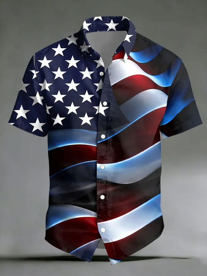 Men's 2026 USA 250th Anniversary Patriotic Printed Shirt