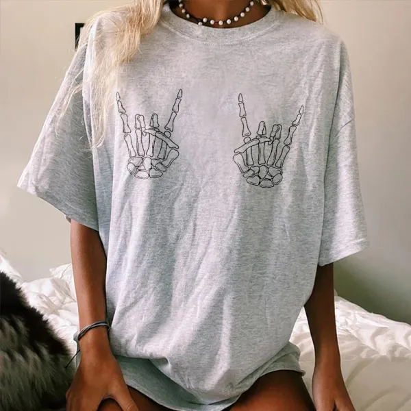 Rock Skeleton Hand T-shirt