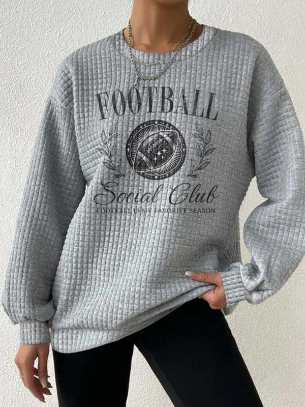 Social Club Printed Casual Style Sweatshirts