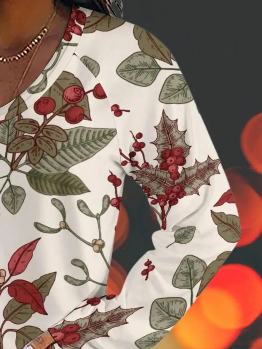Red Berry Print T-Shirt