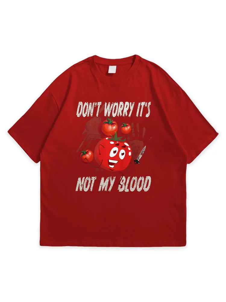 Men'S Halloween DON'T WORRY IT'S NOT MY BLOOD Leisure Simple Round Neck Top Tshirt