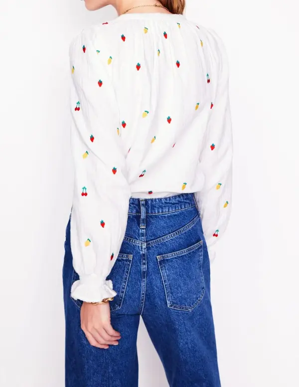 Evie Casual Double Cloth Top
