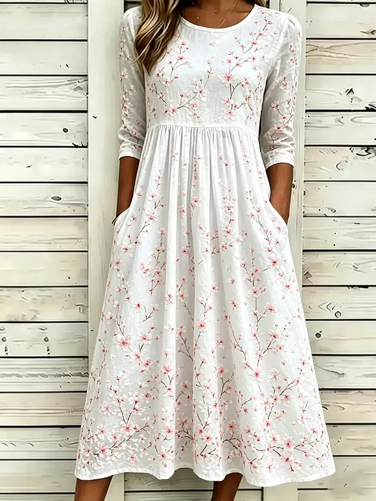 Women's floral printed casual dress