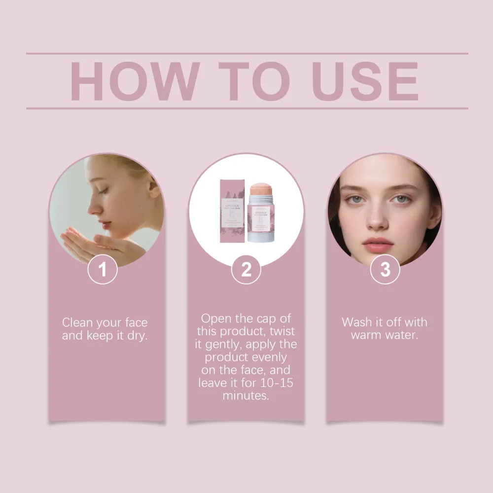 Centella asiatica mud stick facial mask mildly cleans facial skin, pores and cutin, and refreshes facial mask