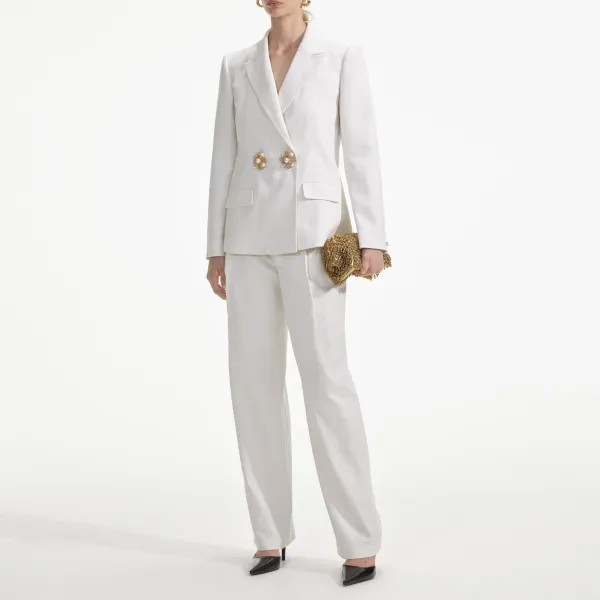 White Linen Trousers