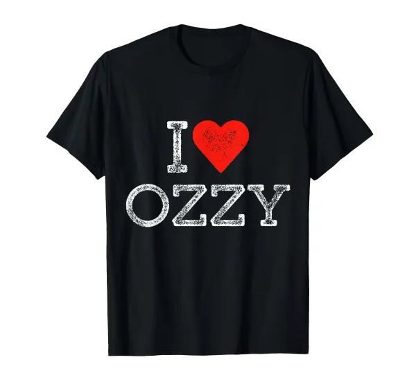 Love Ozzy Outfit Retro Fan Merch I Red Heart Ozzy T-Shirt