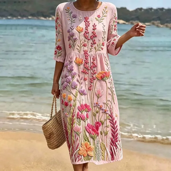 Bohemian Vintage Vacation Dress