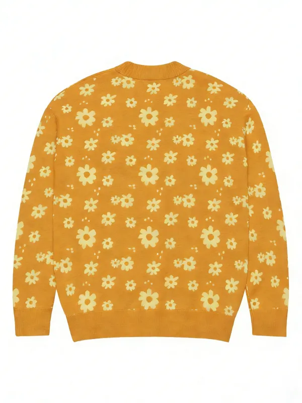 Flower Button Up Cardigan