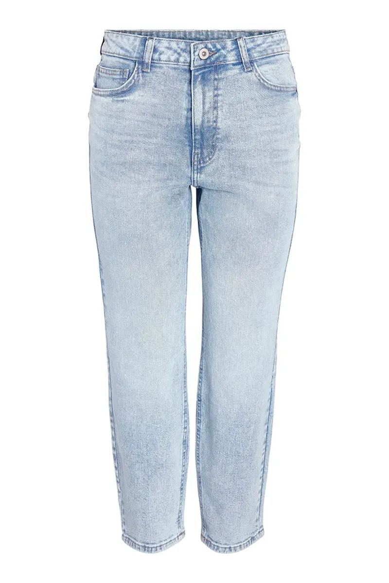 High Waist Straight Cropped Jeans
