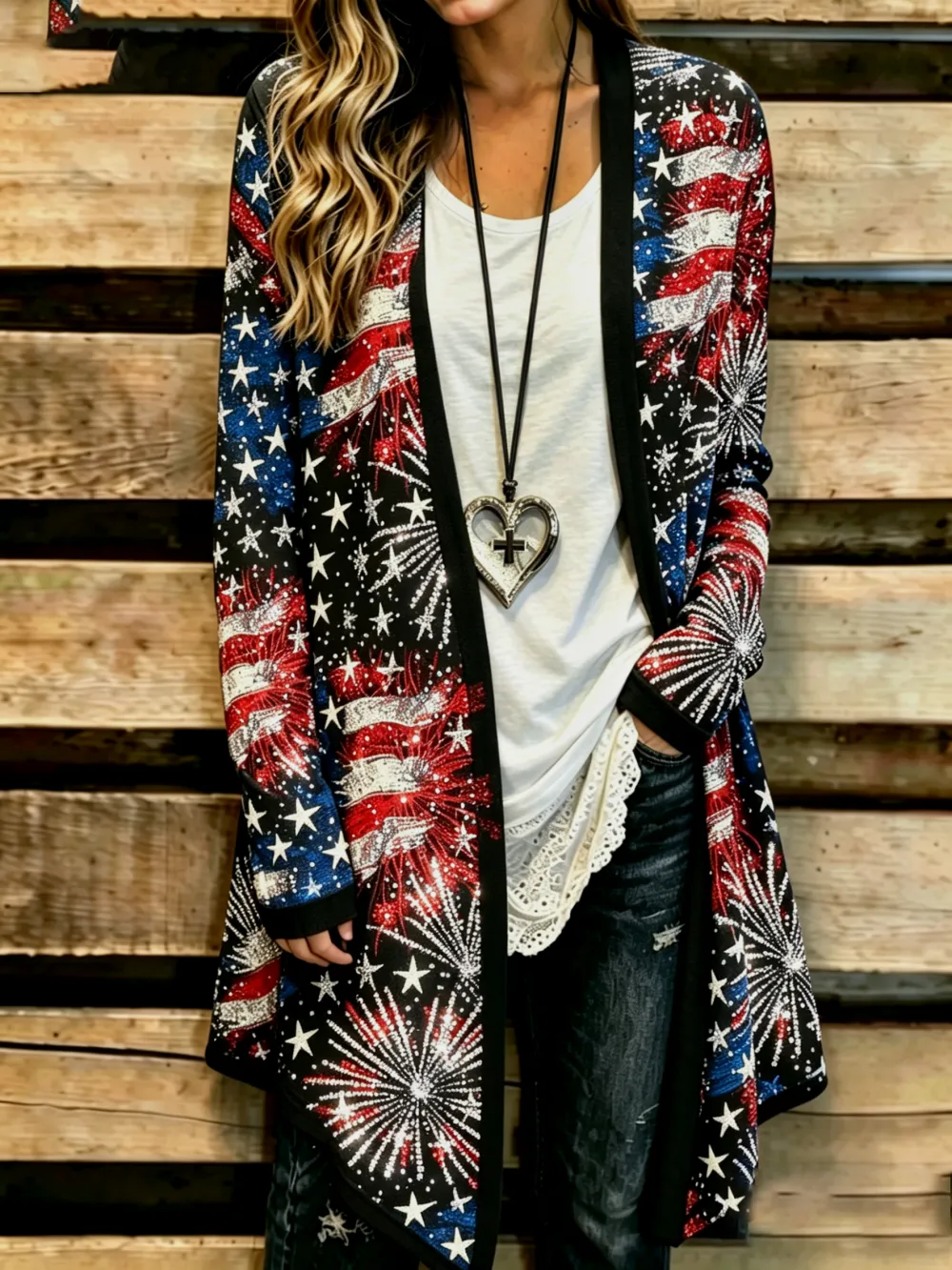 Women's Casual Floral Print Cardigan