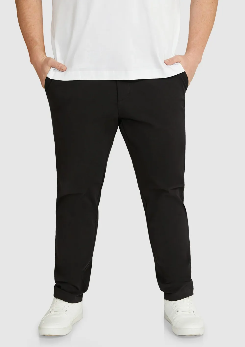 Black Comfort Stretch Chino Pants