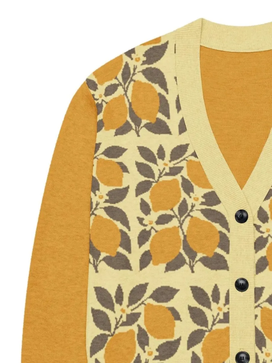 Lemon Button Up Cardigan