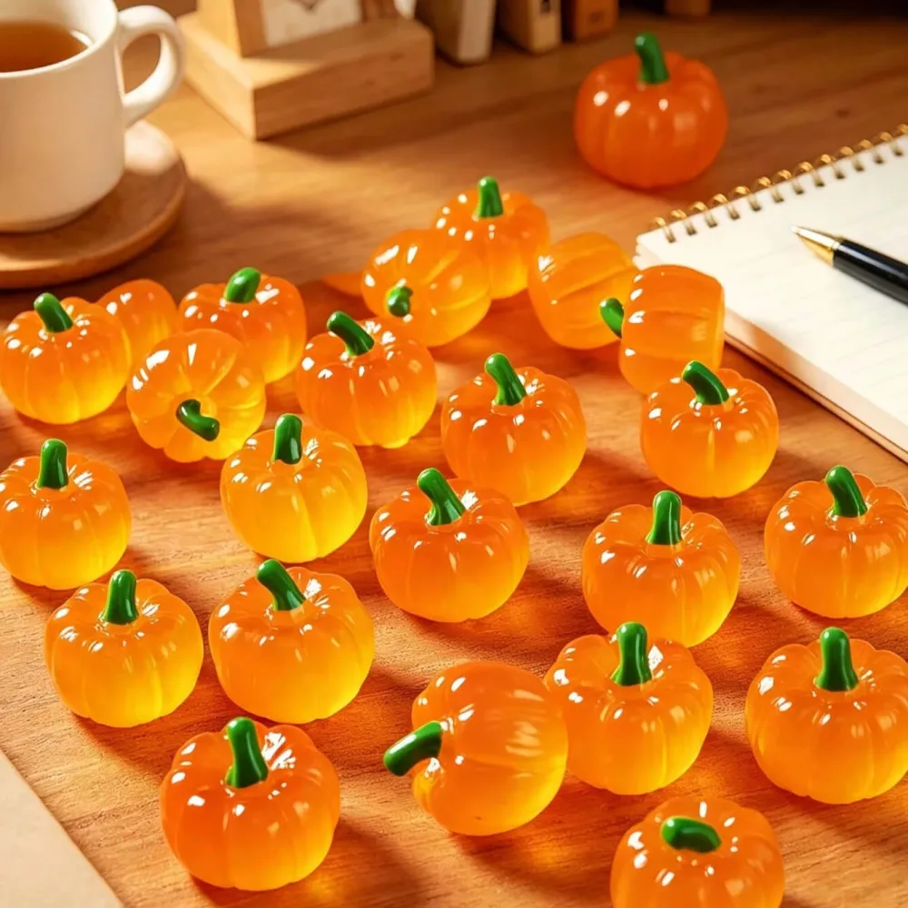 30 PCS Halloween Pumpkin Decorations, Mini Pumpkin Ornaments