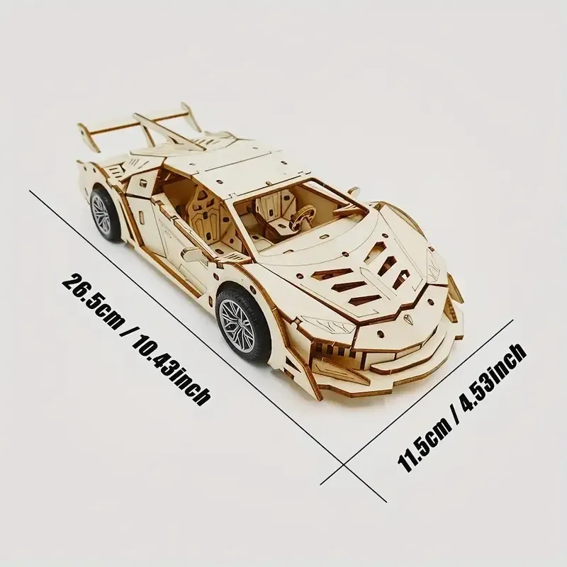 Exquisite And Handsome Wooden Splicing Toy Car Model