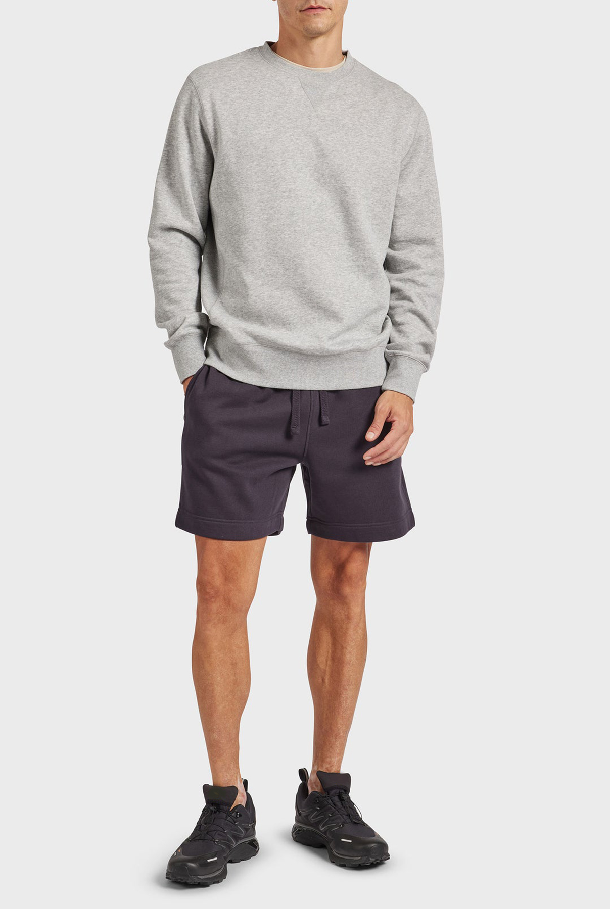 Academy Sweat Short-Oxford heather