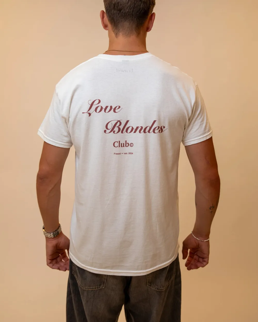 Men's LOVE BLONDES CLUB Print Crew Neck T-Shirt
