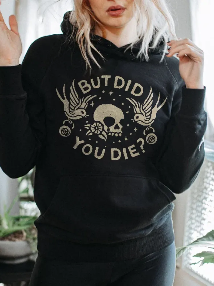 Front Skull Printed Hoodie