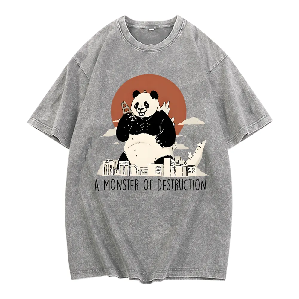 Round Neck Printed Short Sleeved T-Shirt