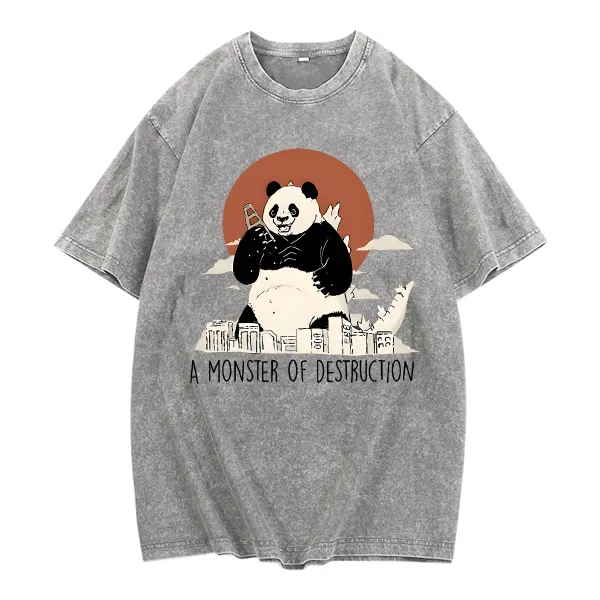 Round Neck Printed Short Sleeved T-Shirt