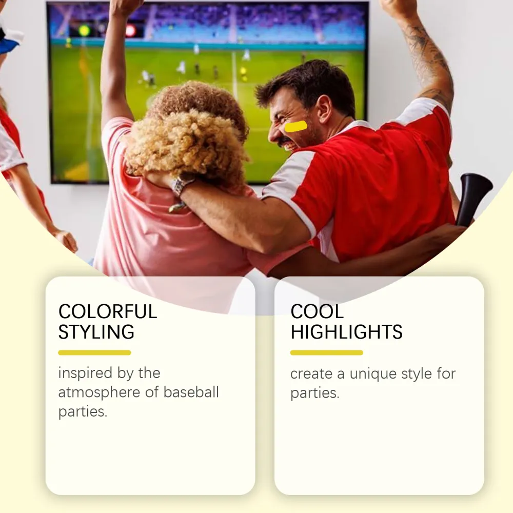 Baseball party glitter stickers