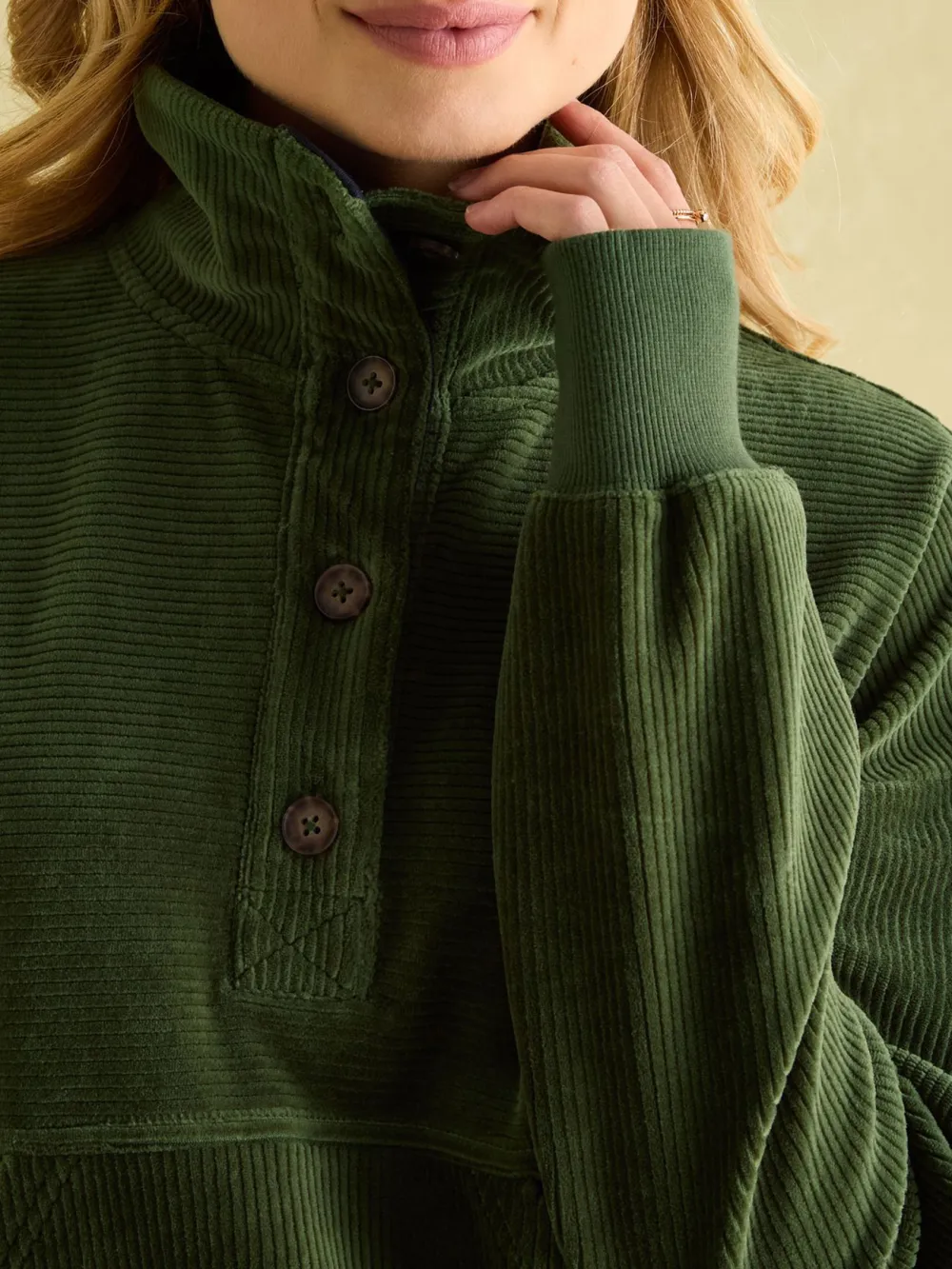 Green Corduroy Sweatshirt