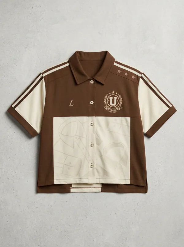 Unisex Soccer Fan Club Emblem Pattern Printed Polo Shirt