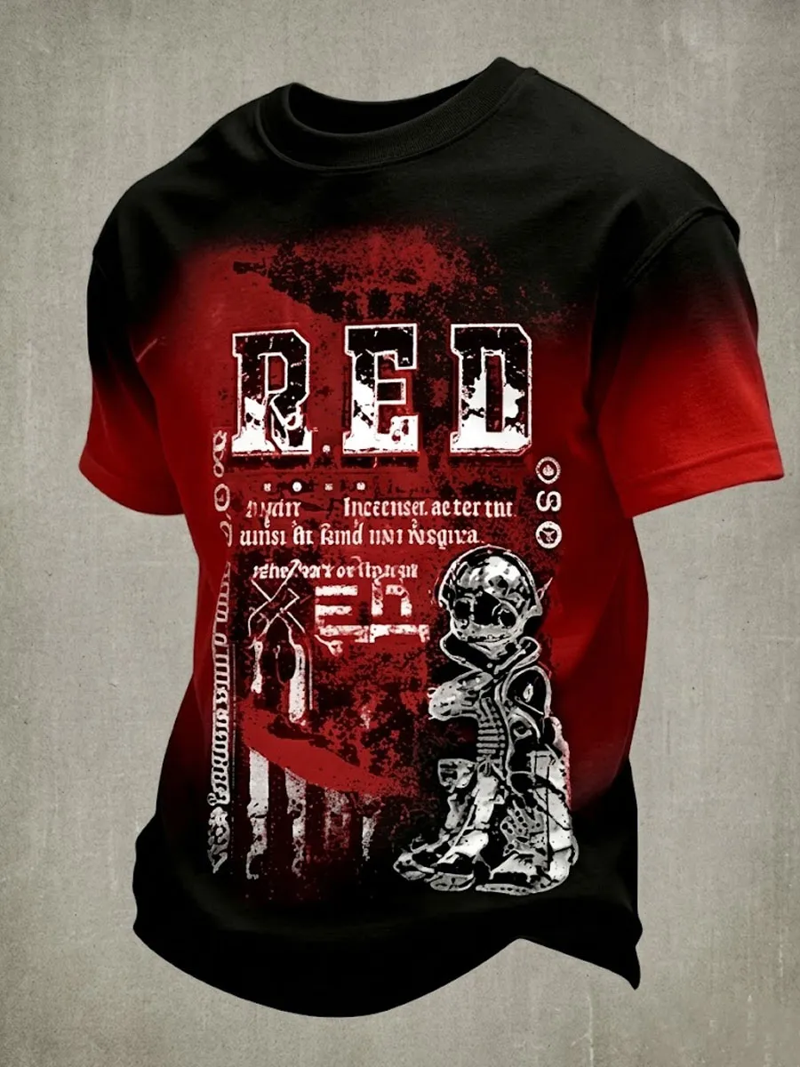 Men'S Red Friday Print T-Shirt