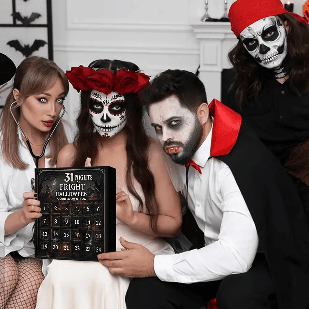 31 Nights of Fright Halloween Countdown Box with Figurines