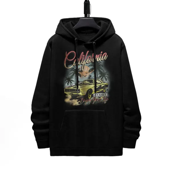 ENJOY YOUR LIFE PATTERN PRINTED HOODIE
