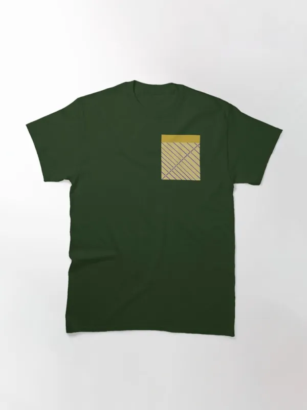 Gold Two Shades With Blue Stripes Classic T-Shirt