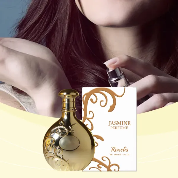 Roxelis Jasmine Series Fragrance - Natural, Fresh, Elegant & Sweet, Charismatic Floral Scent, Long-lasting, Ideal Romantic Perfume for Dates-WH