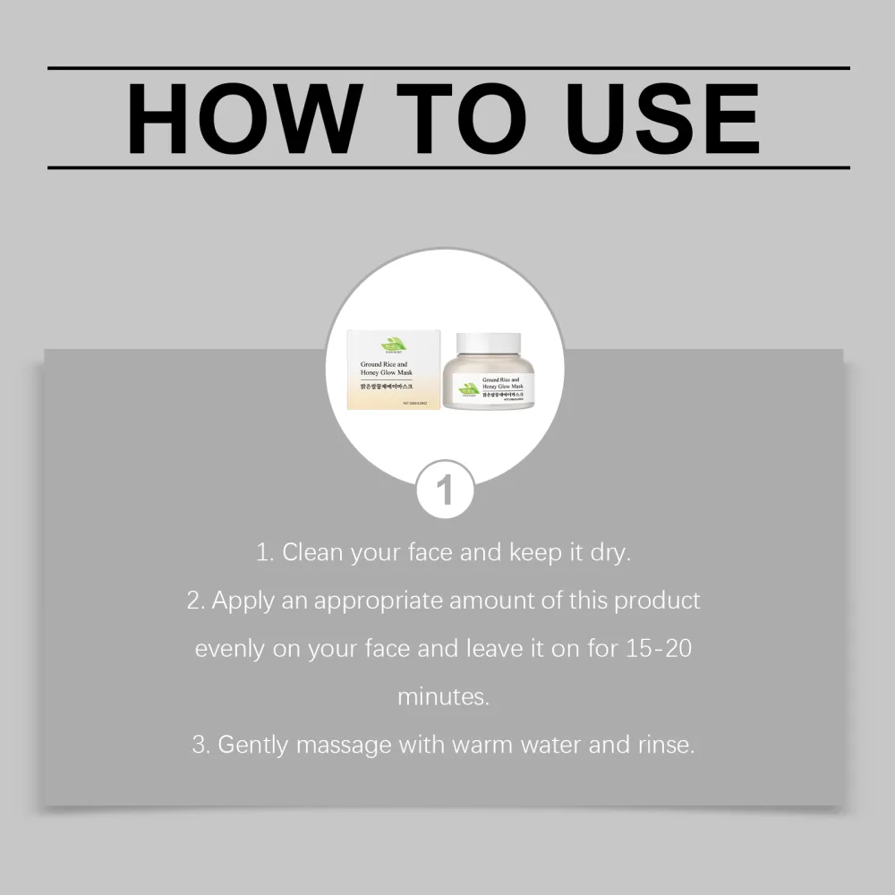 Rice Honey Mask Gentle Hydrating Moisturizing Cleansing Facial Exfoliating Applied Skin Care Mud Mask-$AAA