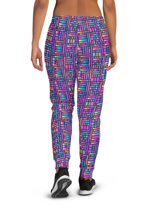 Neon Geometric Casual Joggers
