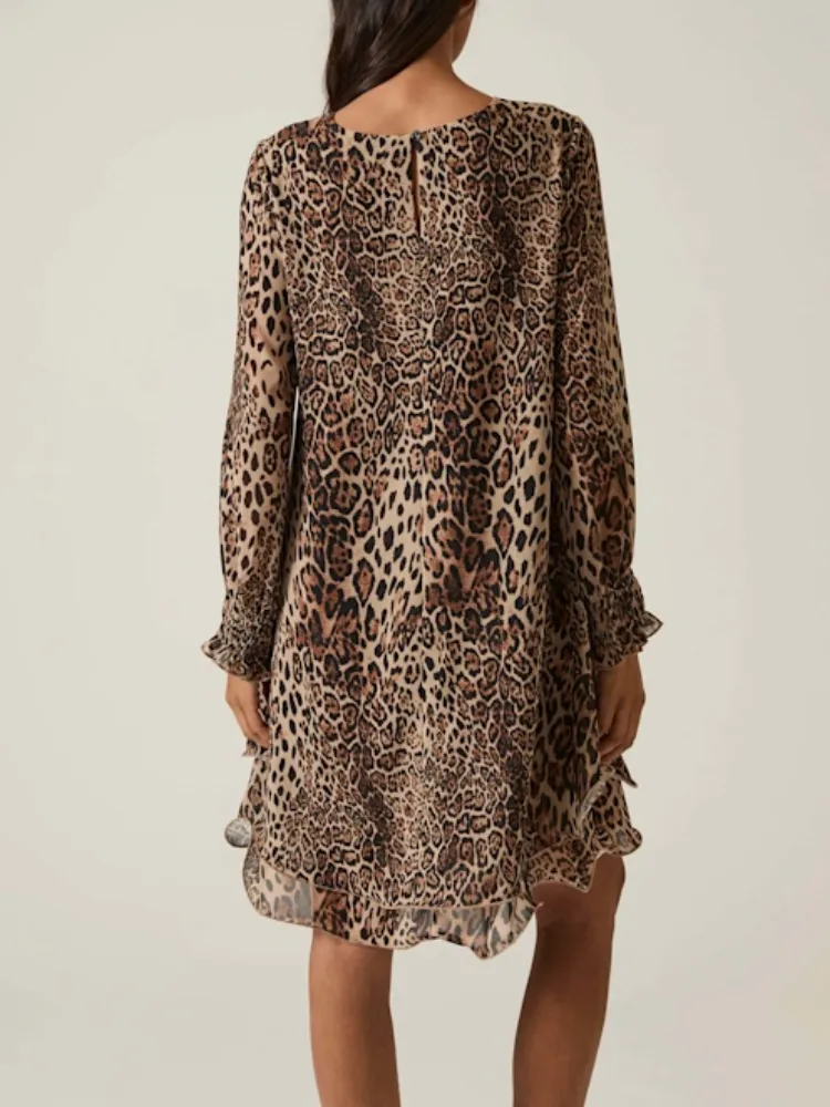 Leopard Round Neck Dress