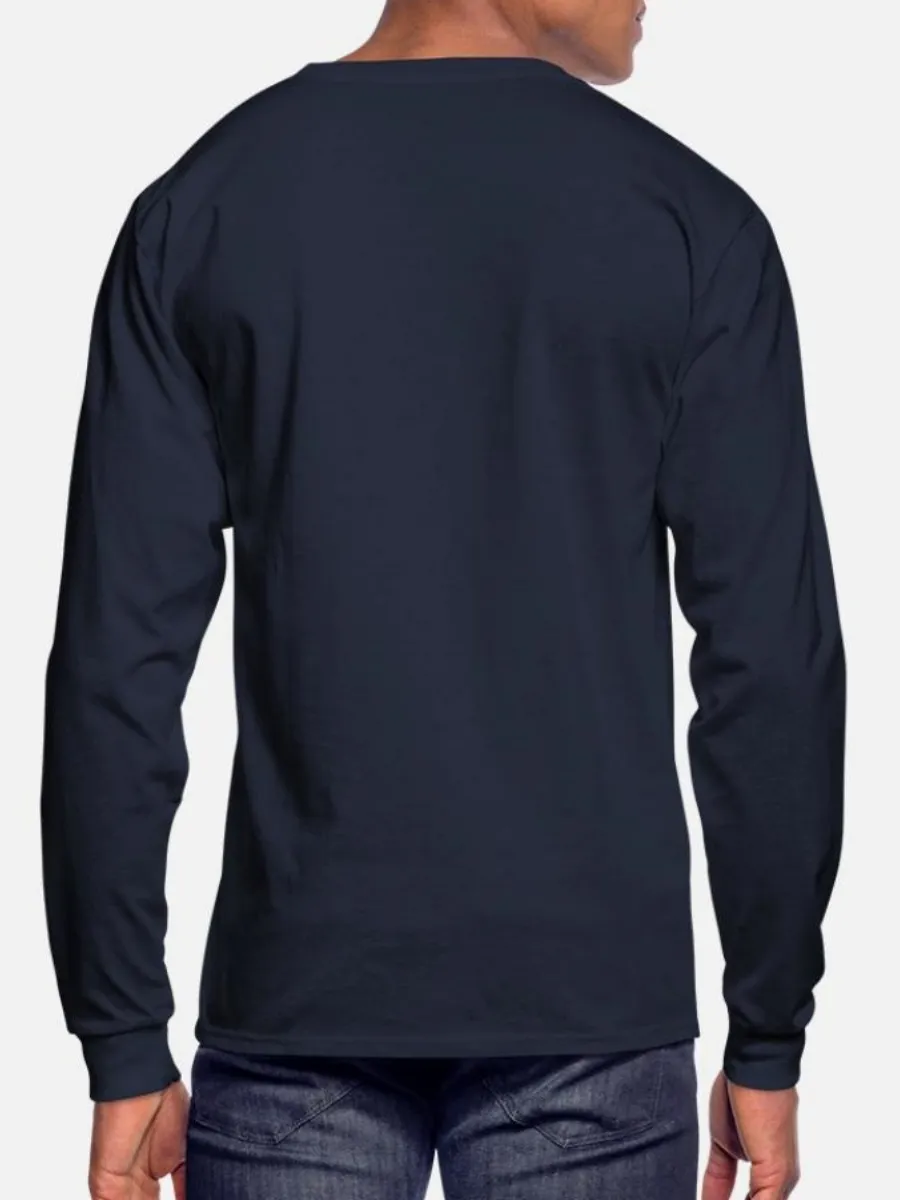 Men's Mountain Print Casual Long-Sleeved T-Shirt