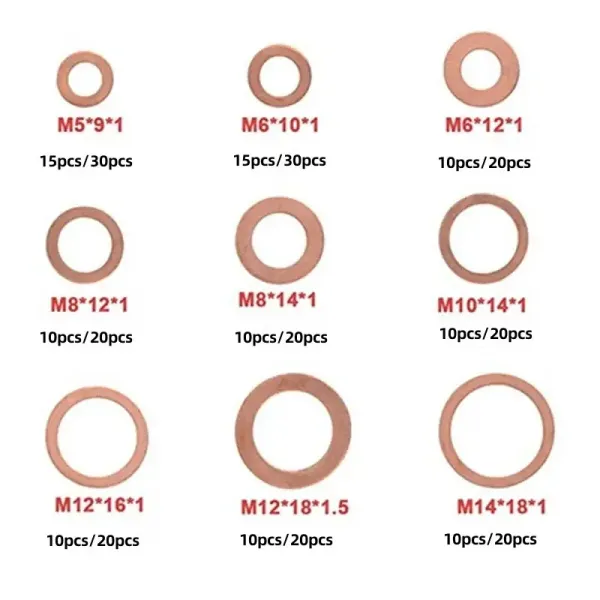 Multi-Purpose Copper Washer Set