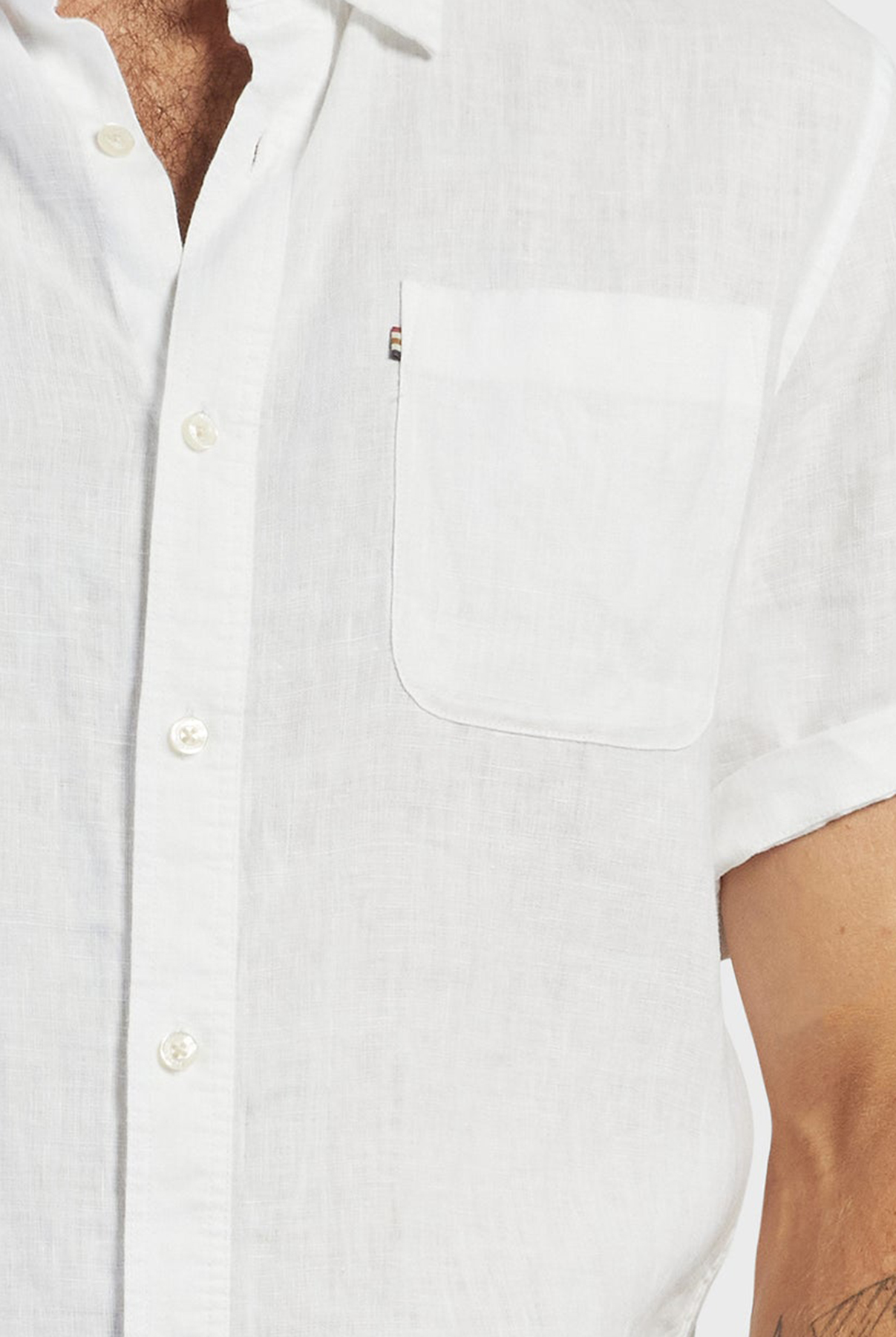Hampton Linen SS Shirt-White