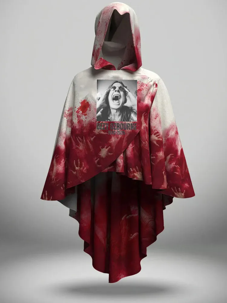 Women'S Dark Series Irregular Hem Hooded Cape