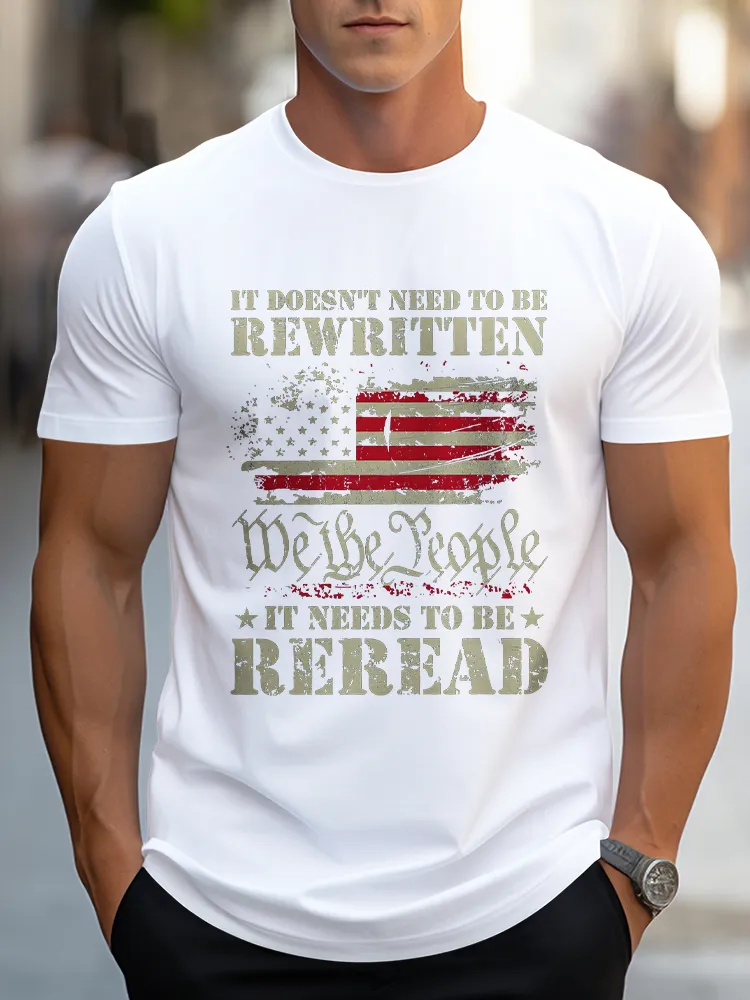 Men'S It Needs To Be Reread Crew Neck Short Sleeve T-Shirt