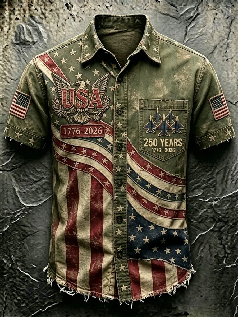 Men'S 250Th Anniversary National Faith Print  Shirt