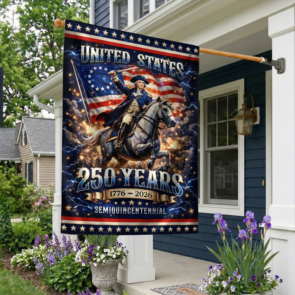 George Washington USA 250Th Anniversary 1776–2026 House Flag – America