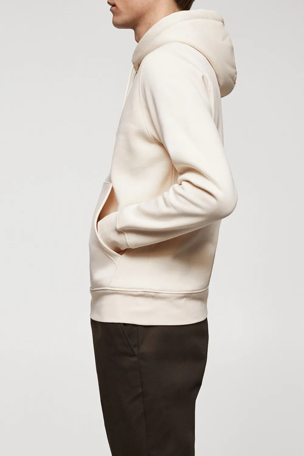 Solid Color Front Pocket Casual Hoodies