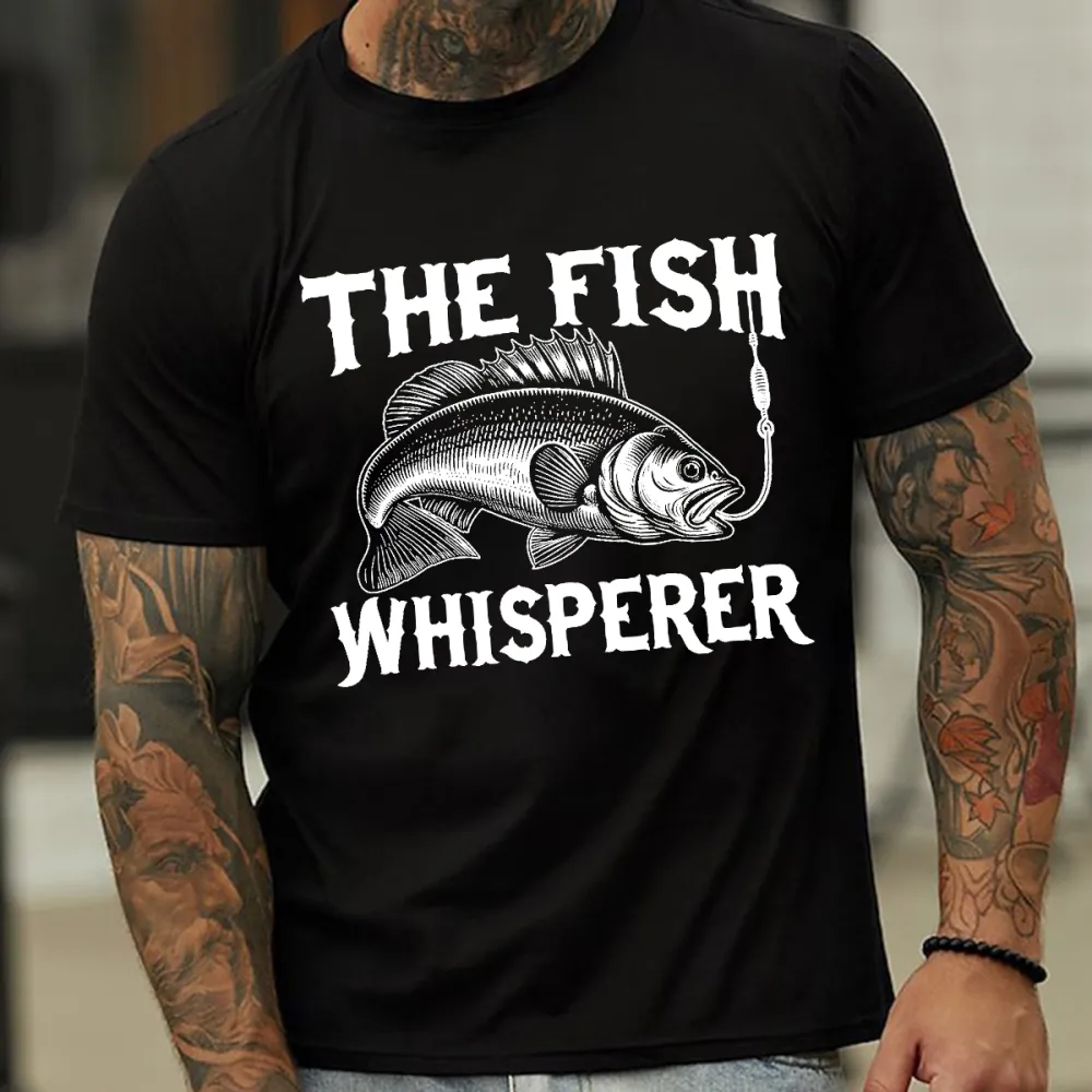 Fish Related Concept Graphic T-Shirt