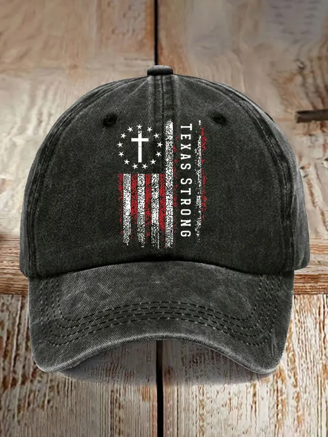 Texas Strong Print Baseball Cap